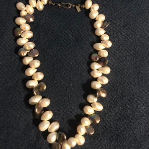 Faux seed pearl necklace